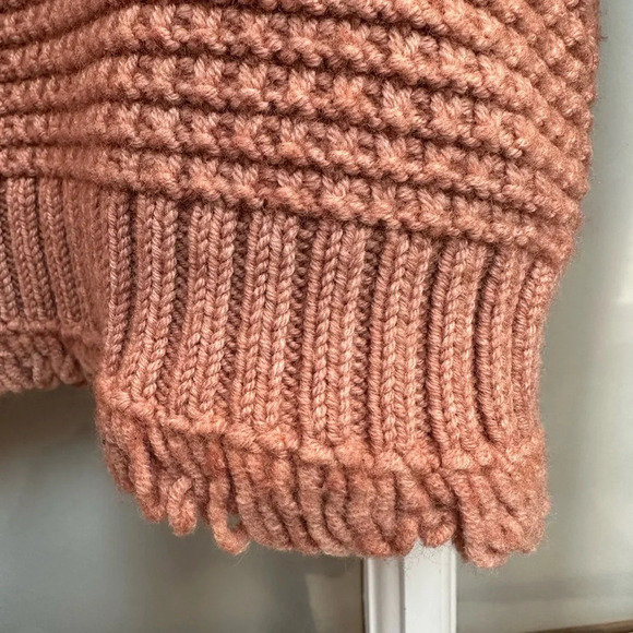 Madewell Blush Mauve Patchwork Stitchmix Pullover Sweater Merino Wool Size XXS - Picture 10 of 16